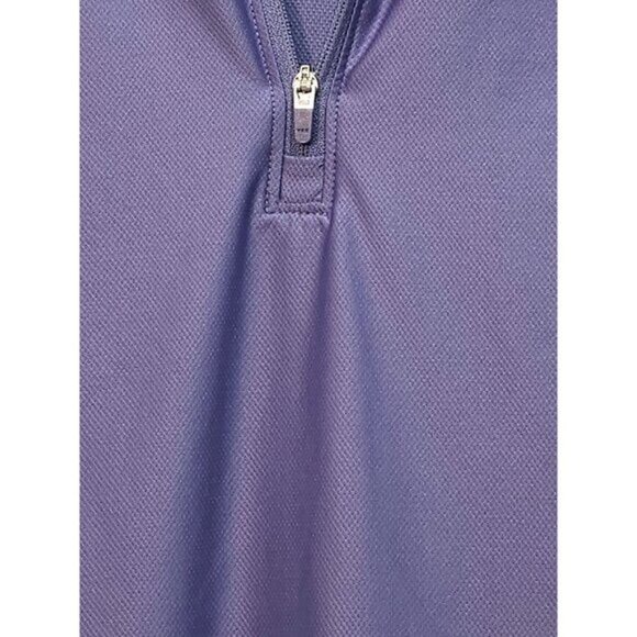Mondetta Women's Golf Shirt Collared Short Sleeve 1/4 Zipper - Plum Color - Picture 5 of 10